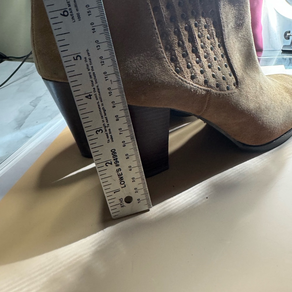 Tan Suede Ankle, Boot And Like New Condition - image 6